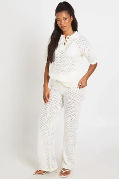 Haut Long Au Crochet Et Pantalon Large
