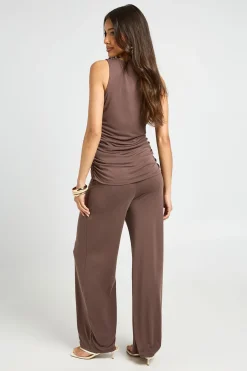 boohoo Haut Long En Modal Avec Fronces Latérales<Femme Tops