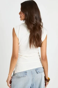 Haut Long À Ourlet Asymétrique Et Taille Froncée