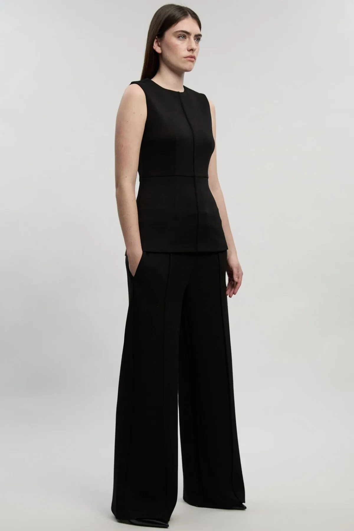 KarenMillen Haut Long Sans Manches Ponte<Femme Tops