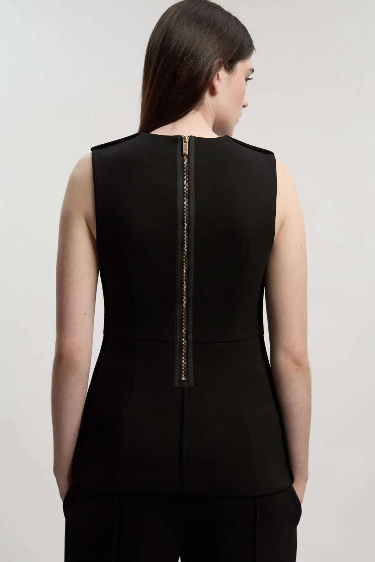 KarenMillen Haut Long Sans Manches Ponte<Femme Tops