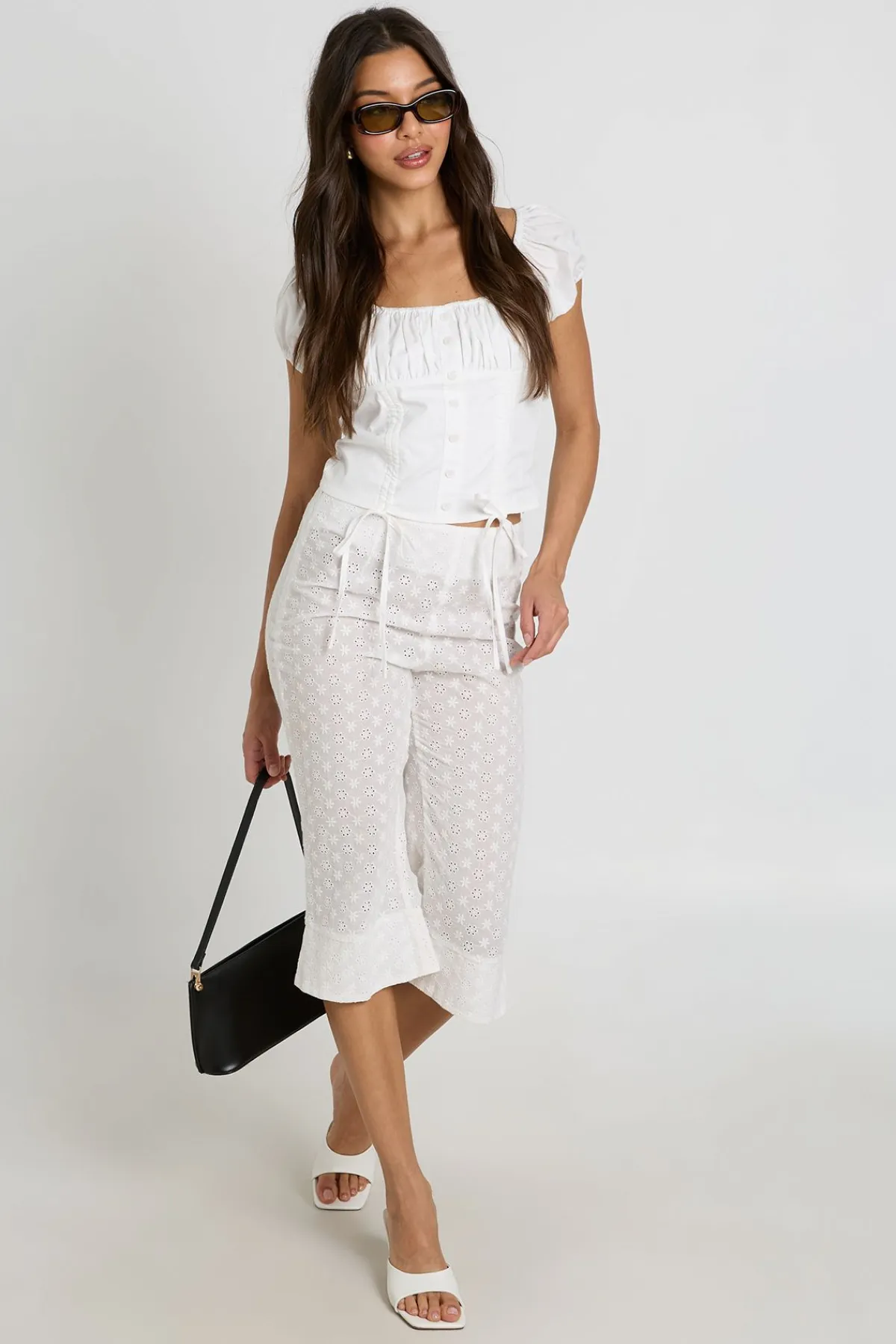 boohoo Haut À Manches Bouffantes Avec Boutonnage<Femme Tops