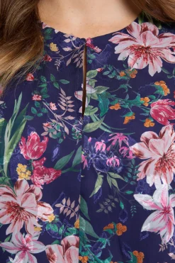 Wallis Haut À Manches Bouffantes En Dévoré Floral<Femme Tops