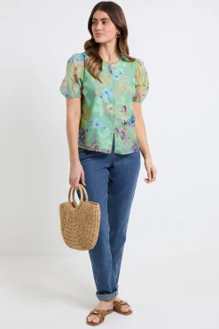 Wallis Haut À Manches Bouffantes En Organza<Femme Tops