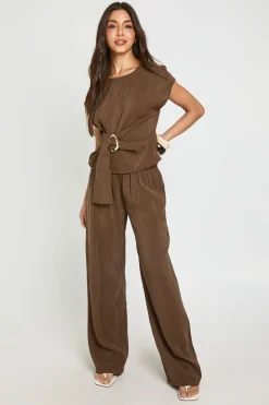 boohoo Haut À Manches Courtes Avec Détail De Garniture<Femme Tops