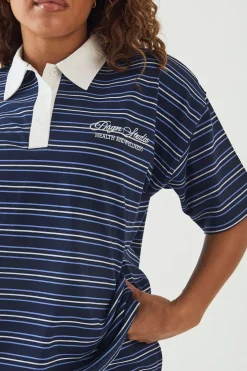 Haut À Manches Courtes À Col Et Rayures Dsgn Studio