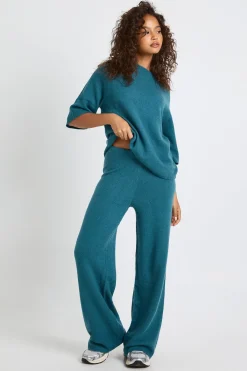 boohoo Haut à manches courtes et pantalon tricoté coordonné<Femme Pulls Et Gilets|Toutes Les Mailles