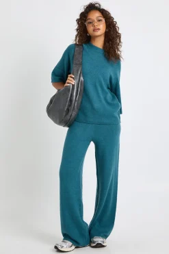 boohoo Haut à manches courtes et pantalon tricoté coordonné<Femme Pulls Et Gilets|Toutes Les Mailles