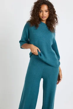 boohoo Haut à manches courtes et pantalon tricoté coordonné<Femme Pulls Et Gilets|Toutes Les Mailles