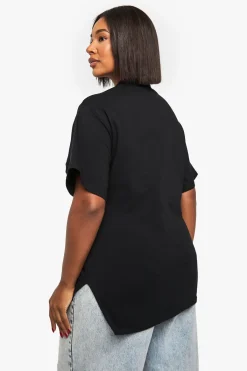 boohoo Haut à manches courtes Plus avec détail de nœud froncé<Femme Tops