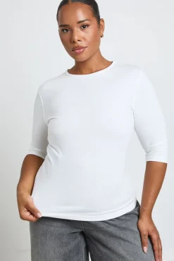 boohoo Haut À Manches 3/4 Grande Taille<Femme Tons Neutres|Tops