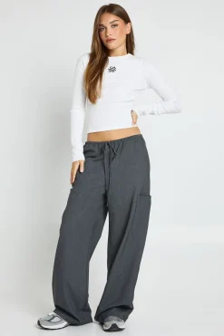 boohoo Haut à manches longues avec broderie<Femme Tops