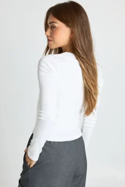 boohoo Haut à manches longues avec broderie<Femme Tops
