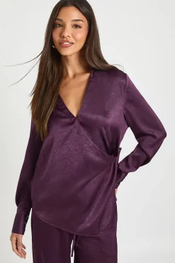 boohoo Haut à Manches Longues avec Devant Croisé<Femme Tops