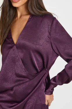 boohoo Haut à Manches Longues avec Devant Croisé<Femme Tops
