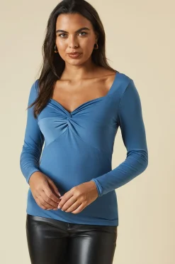 Dorothy Perkins Haut à Manches Longues avec Détail Torsadé Devant<Femme Tops