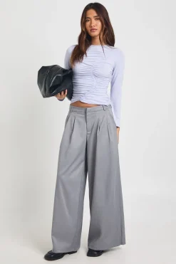 boohoo Haut à Manches Longues avec Détail Froncé Asymétrique<Femme Tops