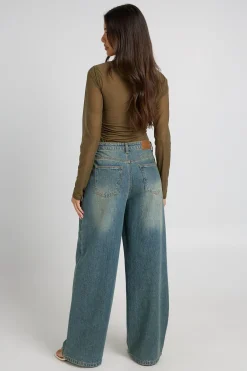 boohoo Haut À Manches Longues Avec Détail Buste Transparent<Femme Tops