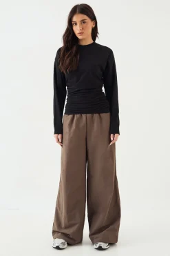 DSGN Studio Haut à Manches Longues avec Fronces Latérales<Femme Dsgn Studio|Tops