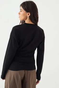 DSGN Studio Haut à Manches Longues avec Fronces Latérales<Femme Dsgn Studio|Tops