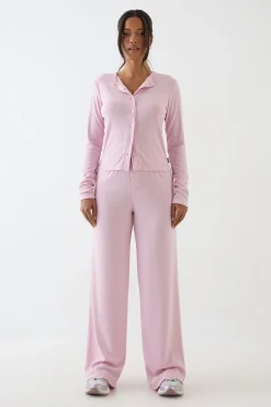 DSGN Studio Haut À Manches Longues Boutonné En Maille Pointelle<Femme Dsgn Studio|Pyjamas