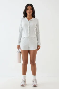 DSGN Studio Haut À Manches Longues Boutonné En Maille Pointelle<Femme Dsgn Studio|Pyjamas