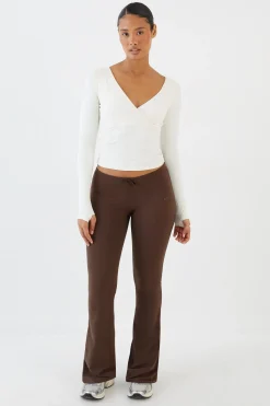 DSGN Studio Haut À Manches Longues Cache-Cœur<Femme Tons Neutres|Vêtements De Sport