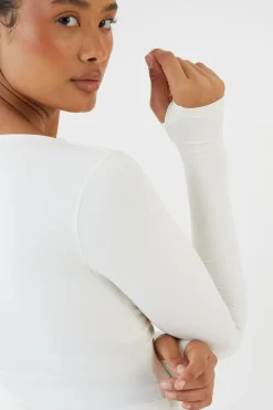 DSGN Studio Haut À Manches Longues Cache-Cœur<Femme Tons Neutres|Vêtements De Sport