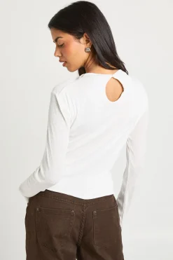 boohoo Haut à Manches Longues Col Slash en Pelure d'Oignon<Femme Tops D’Automne|Tops