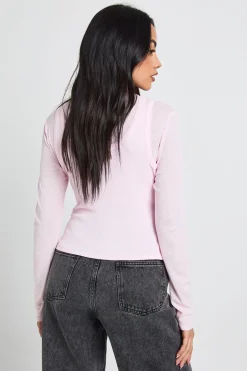 boohoo Haut à Manches Longues Double Couche Transparent Style Racer<Femme Tops