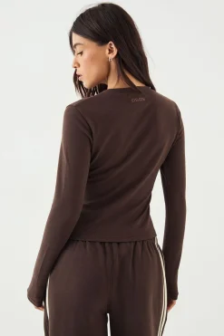 DSGN Studio Haut à Manches Longues Col Rond avec Boutonnage Traversant<Femme Dsgn Studio|Tops