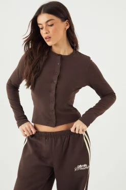 DSGN Studio Haut à Manches Longues Col Rond avec Boutonnage Traversant<Femme Dsgn Studio|Tops