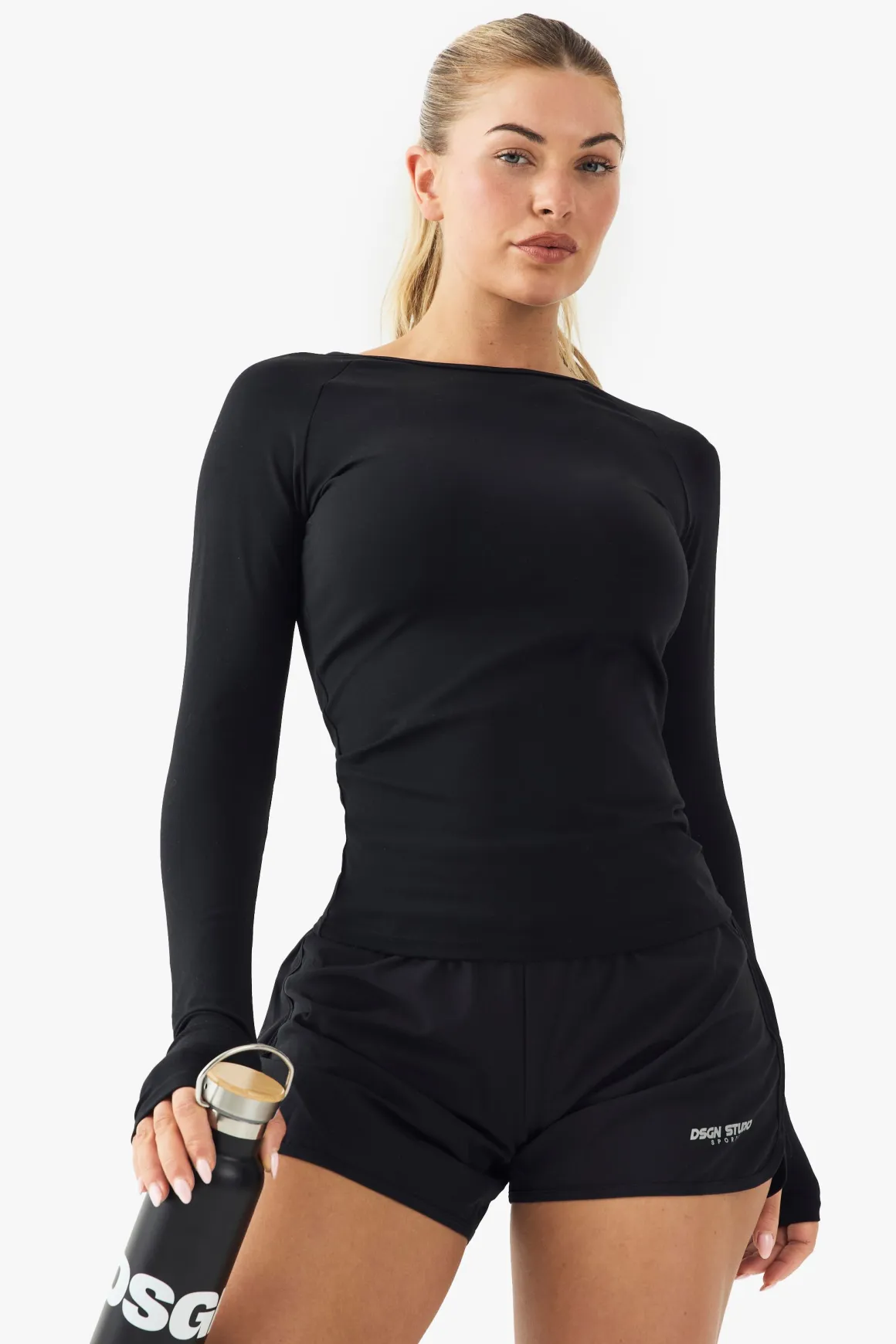 Haut à Manches Longues DSGN Studio Sports Ultra Sculpt avec Détails de Coutures
