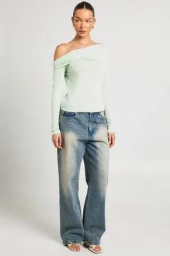 boohoo Haut À Manches Longues En Cupro Avec Détail Torsadé Devant<Femme Tops