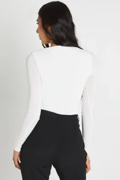 Haut À Manches Longues En Tissu Slinky Double Épaisseur Coupe Tall