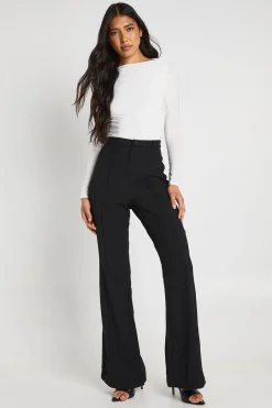 Haut À Manches Longues En Tissu Slinky Double Épaisseur Coupe Tall