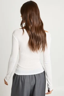 Haut À Manches Longues En Tissu Transparent Texturé Avec Détails Superposés
