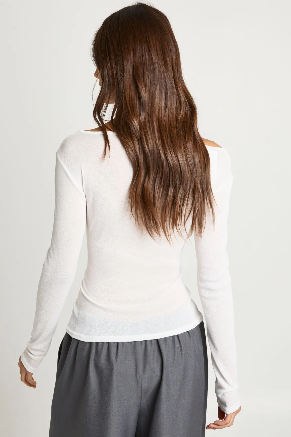 Haut À Manches Longues En Tissu Transparent Texturé Avec Détails Superposés