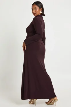 boohoo Haut à manches longues froncé Plus et jupe colonne froncée<Femme Ensembles