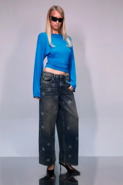 boohoo Haut À Manches Longues Froncé Sur Les Côtés<Femme Tops