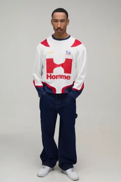 Haut À Manches Longues Homme Oversize Ample En Mesh Moto