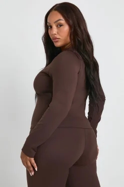 Haut à manches longues Plus Supersoft avec détails de couture