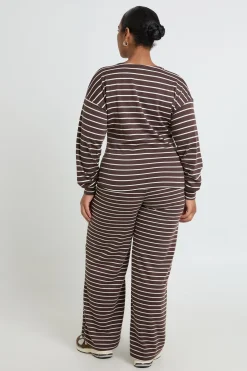 boohoo Haut À Manches Longues À Rayures Plus Soft<Femme Tops
