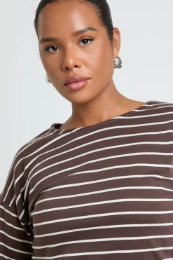 boohoo Haut À Manches Longues À Rayures Plus Soft<Femme Tops