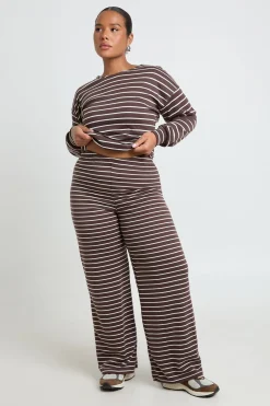 boohoo Haut À Manches Longues À Rayures Plus Soft<Femme Tops