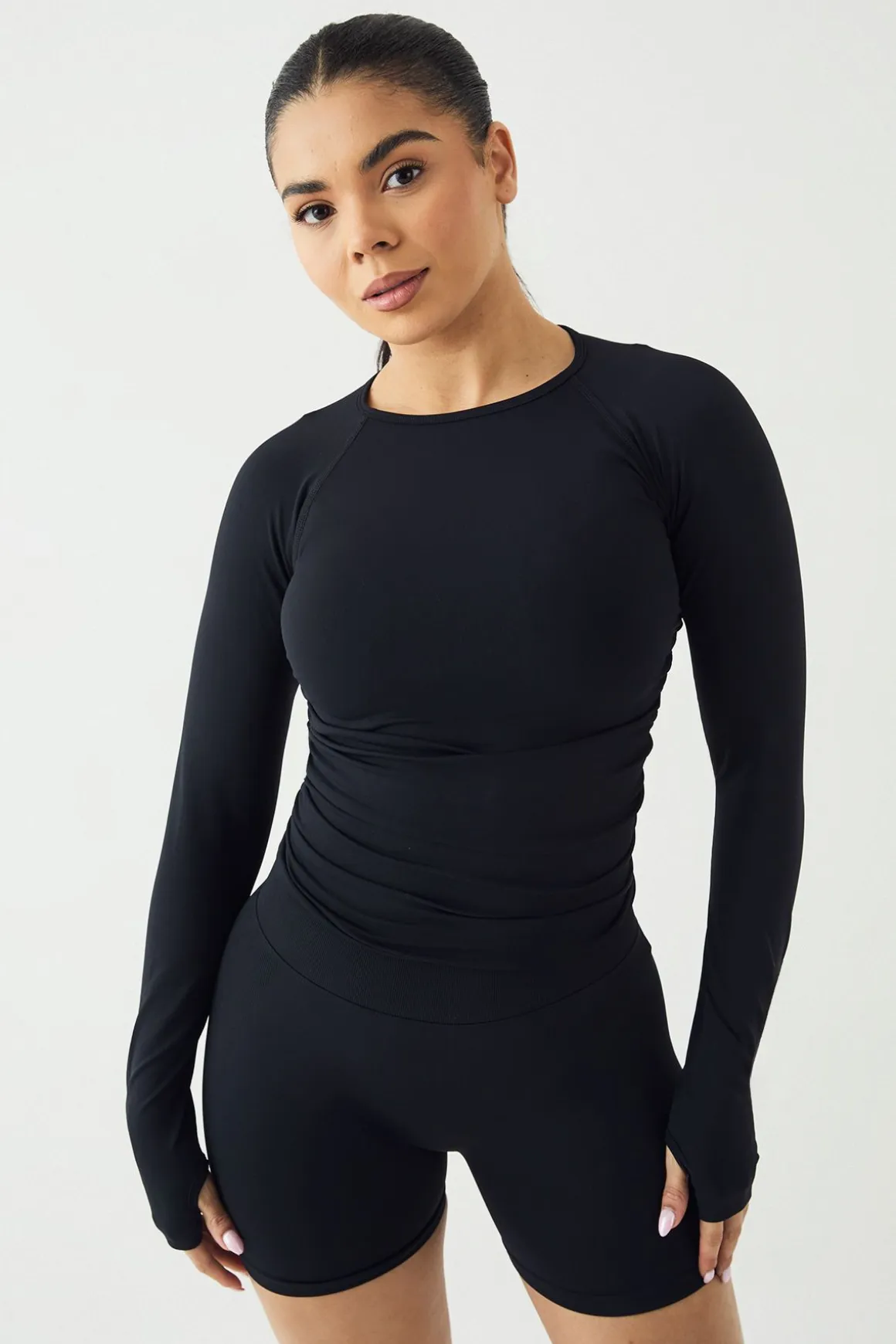 Haut à Manches Longues Sans Coutures Ultra Contour Froncé DSGN Studio Sport