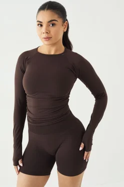 Haut à Manches Longues Sans Couture Ultra Contour Froncé DSGN Studio Sport