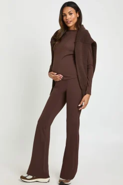 Haut à manches longues sculptant supersoft pour femme enceinte