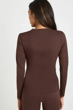 Haut à manches longues sculptant supersoft pour femme enceinte