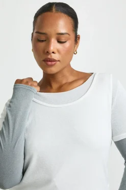 boohoo Haut À Manches Longues Superposé Plus<Femme Tops
